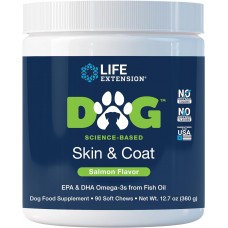 Life Extension DOG Skin & Coat, 90 soft chews